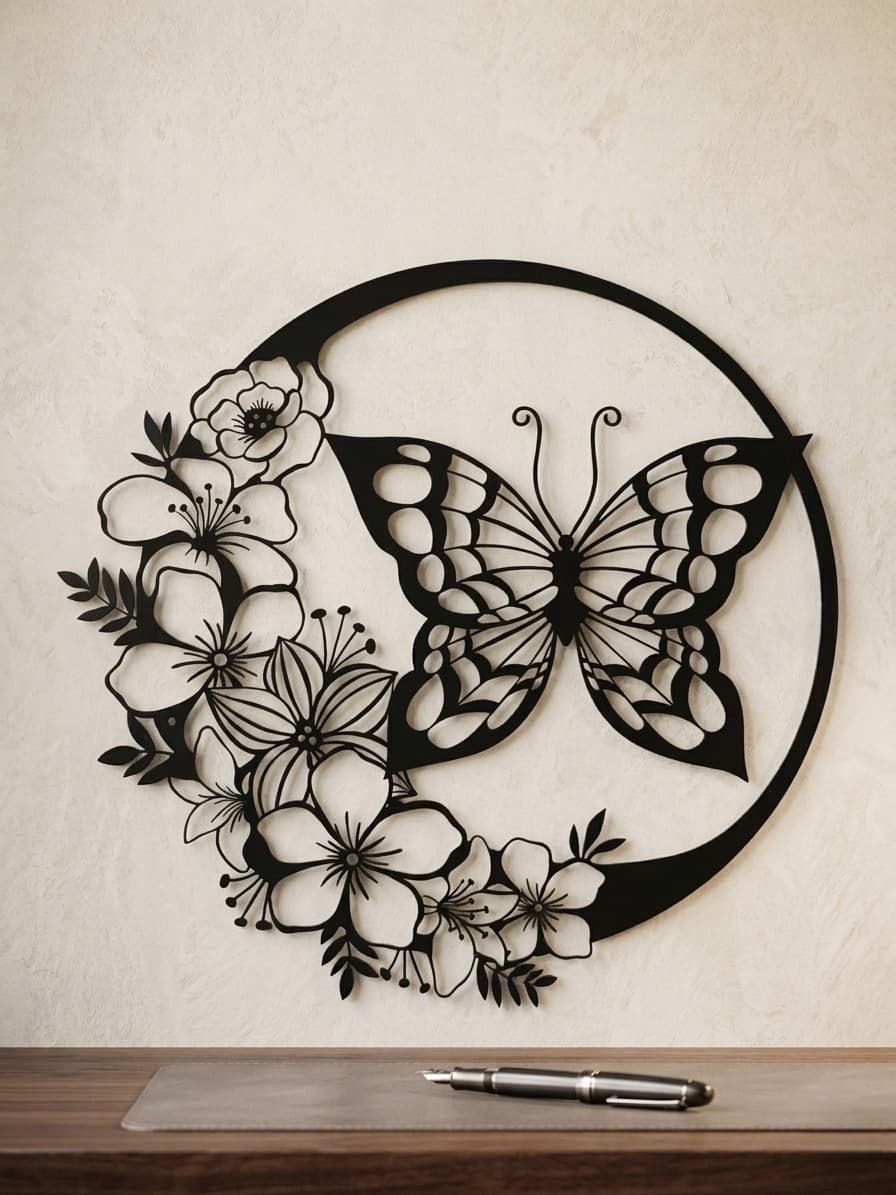 Butterflies In Garden